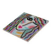 Abstraktes Portrait einer Frau ohne Titel Fliese (Seite)