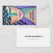 Abstraktes Portrait einer Frau Visitenkarte (Vorne/Hinten)