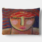 Abstraktes Portrait einer Frau Zubehörtasche (Vorderseite)