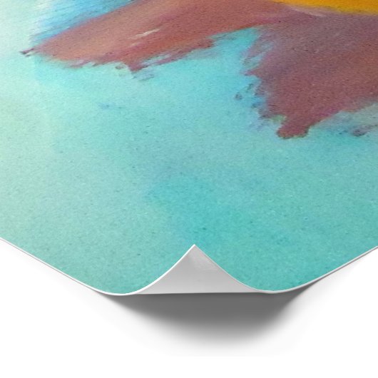 Abstraktes Portrait einer Malerin - Kunstdrucke Poster (Ecke)