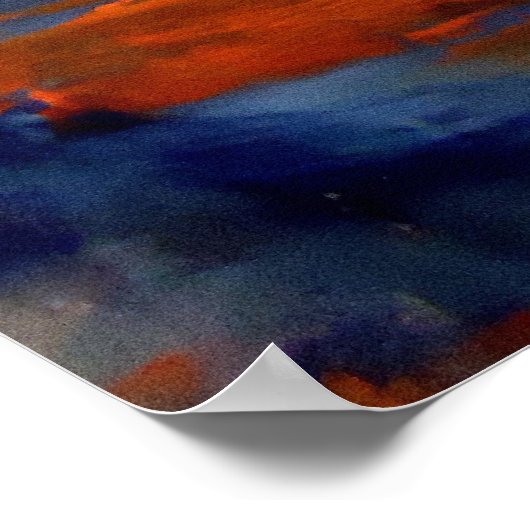 Abstraktes Portrait einer Malerin - Kunstdrucke Poster (Ecke)