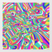 Abstraktes Portrait Fensteraufkleber (Blatt)