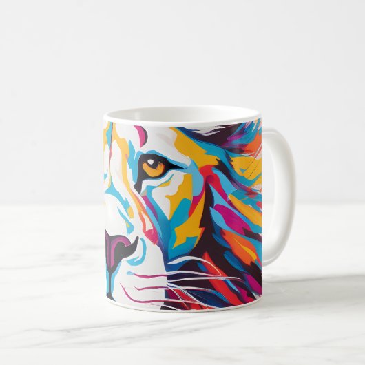 Abstraktes Portrait Kaffeetasse (VorderseiteRechts)