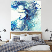 abstraktes Portrait Leinwanddruck (Insitu (Schlafzimmer))