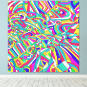 Abstraktes Portrait Leinwanddruck (Insitu (Holzboden))