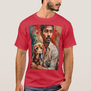 Abstraktes Portrait mit lebhaften Farben T-Shirt