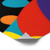 Abstraktes Portrait mit Punkten Poster (Ecke)