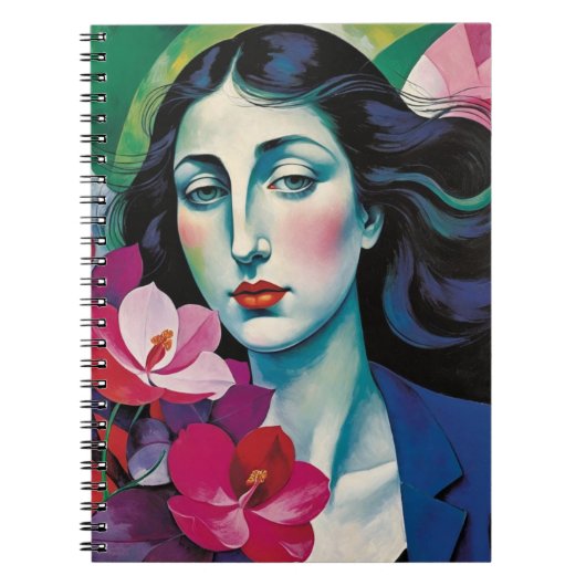 Abstraktes Portrait | Notebook-Journal Notizblock (Vorderseite)