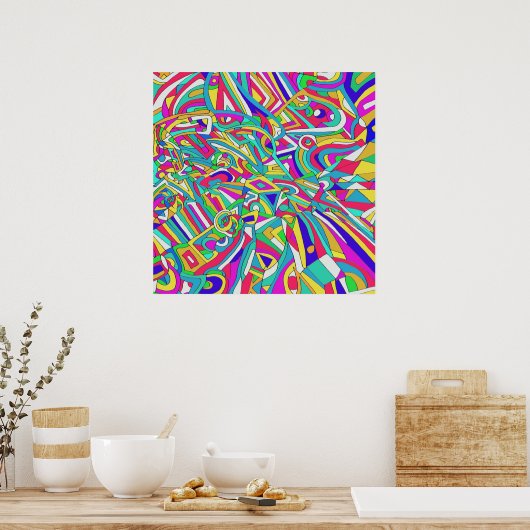 Abstraktes Portrait Poster (Küche)