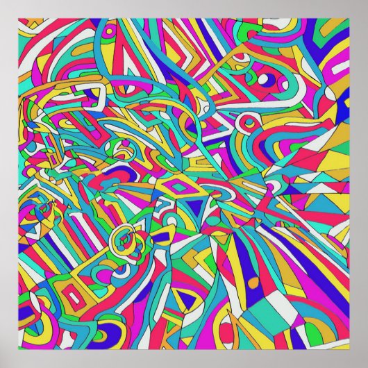 Abstraktes Portrait Poster (Vorne)