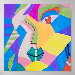 Abstraktes Portrait Poster - Bold & Modern Art