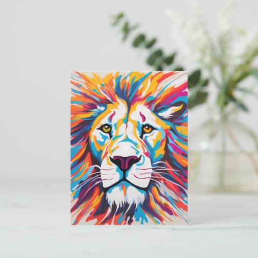 Abstraktes Portrait Postkarte (Stehend Vorderseite)