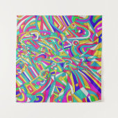 Abstraktes Portrait Wandteppich (Vorderseite)