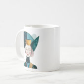 Abstraktes Portraitdesign Kaffeetasse (Vorderseite Links)