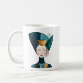 Abstraktes Portraitdesign Kaffeetasse (Links)