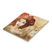 Abstraktes Porträt 3 Fliese (Seite)