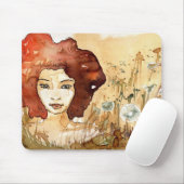 Abstraktes Porträt 3 Mousepad (Mit Mouse)