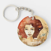 Abstraktes Porträt 3 Schlüsselanhänger (Vorderseite)