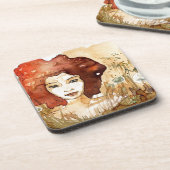 Abstraktes Porträt 3 Untersetzer (Linke Seite)