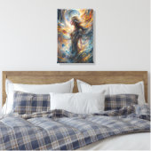 Abstraktes Porträt der ätherischen kosmischen Gött Leinwanddruck (Insitu (Schlafzimmer))