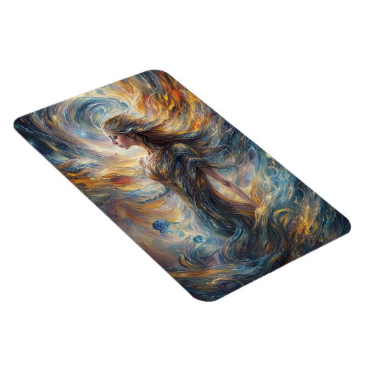 Abstraktes Porträt der ätherischen kosmischen Gött Magnet (Rechte Seite)