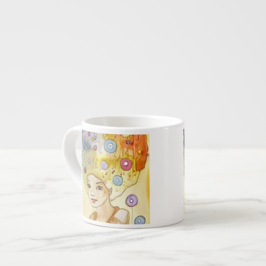 Abstraktes Porträt Espressotasse (Vorderseite Links)