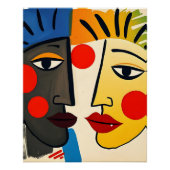 Abstraktes Porträt Poster (Vorderseite)