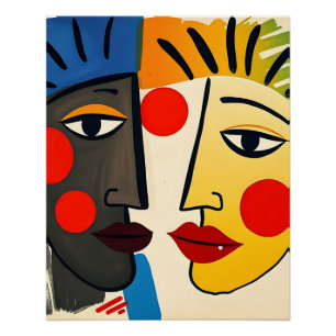 Abstraktes Porträt Poster