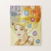 Abstraktes Porträt Puzzle (Vertikal)