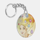 Abstraktes Porträt Schlüsselanhänger (Vorderseite links)