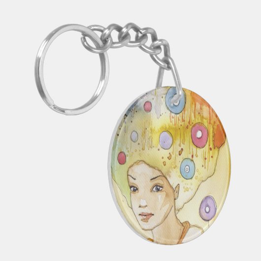 Abstraktes Porträt Schlüsselanhänger (Vorderseite links)