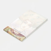 Abstraktes Porträt und hübsche Frau Post-it Klebezettel (angewinkelt)
