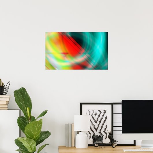 Abstraktes Poster (Heimbüro)