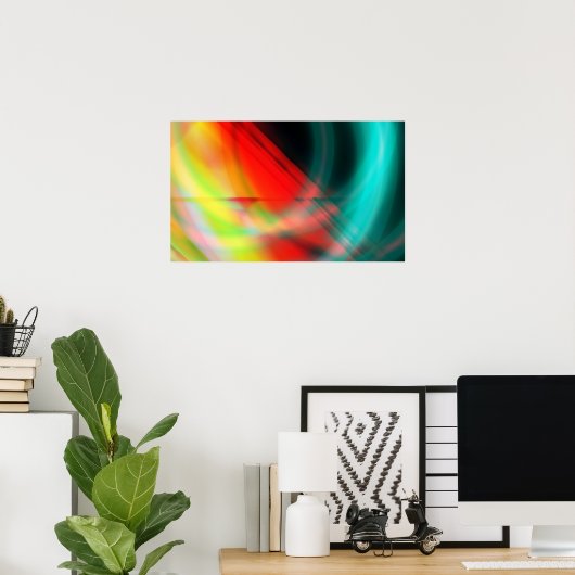 Abstraktes Poster (Heimbüro)