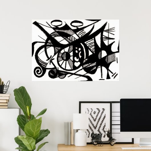 Abstraktes Poster (Heimbüro)