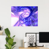 Abstraktes Poster aus blauem Rauch (Heimbüro)