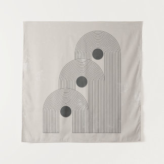 Abstraktes Poster aus der Mitte des Jahrhunderts m Wandteppich