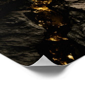 Abstraktes Poster Cracked Stone Gold (Ecke)