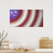 Abstraktes Poster der amerikanischen Flagge (Küche)