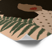 Abstraktes Poster der gesichtslosen Frauen in Afri (Ecke)