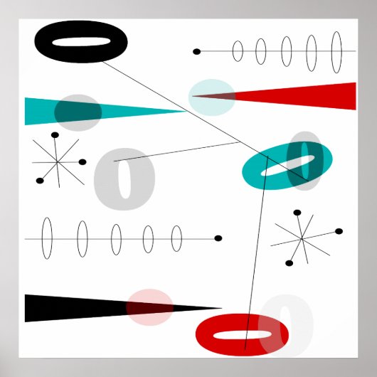 Abstraktes Poster im Mid-Century Modern Stil #40 (Vorne)