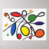 Abstraktes Poster in Primärfarben (Vorne)