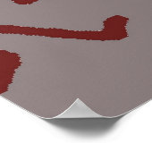 Abstraktes Poster mit blauen Gesichter (Ecke)