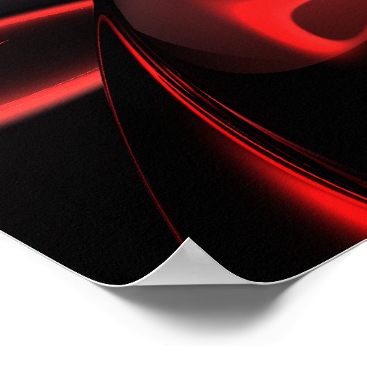 Abstraktes Poster mit Roter Gamma-Strahlung (Ecke)