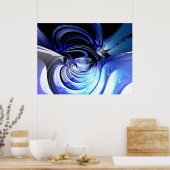 Abstraktes Poster zur räumlichen Verzerrung (Küche)