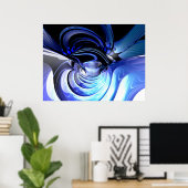 Abstraktes Poster zur räumlichen Verzerrung (Heimbüro)