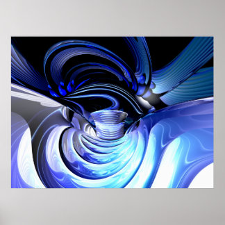 Abstraktes Poster zur räumlichen Verzerrung