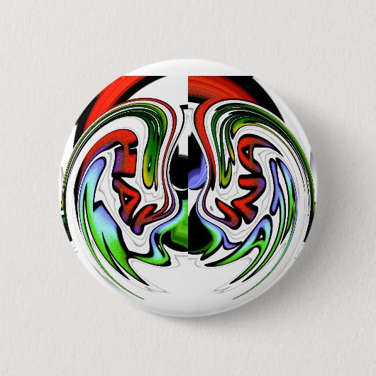 Abstraktes Profil-Kunstposter Button (Vorderseite)