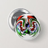 Abstraktes Profil-Kunstposter Button (Vorne & Hinten)