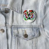 Abstraktes Profil-Kunstposter Button (Beispiel)